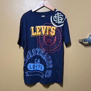 Levi's Boys Dark Blue Tee with Bold Graphics